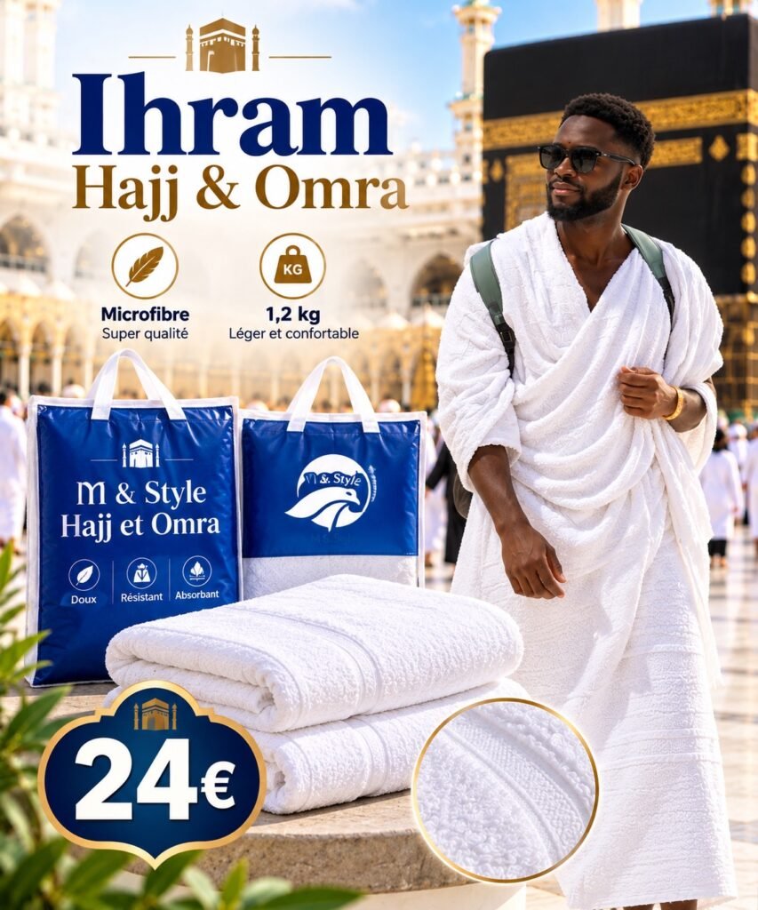 Ihram blanc pour la Omra et le Hajj